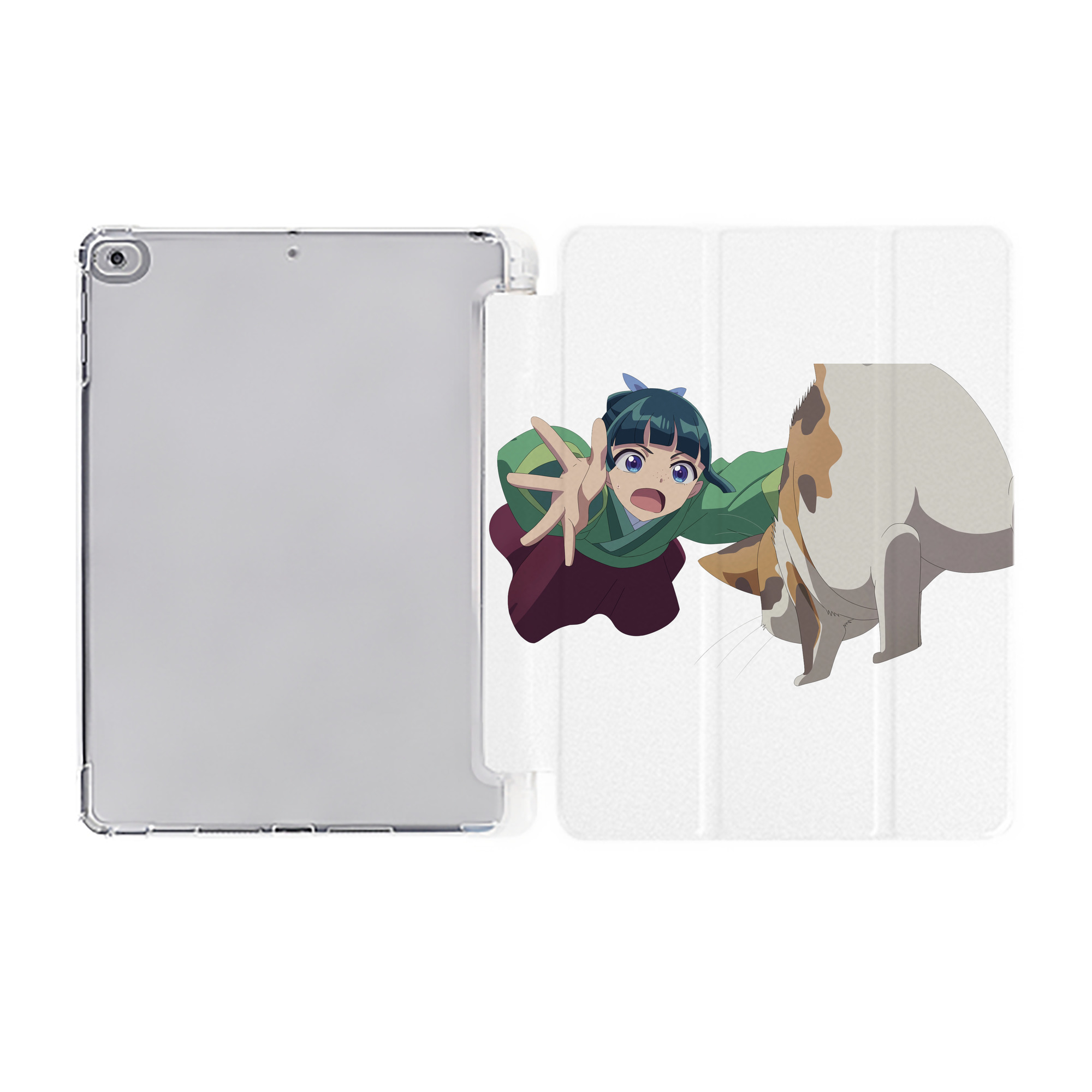 （画像用） 薬屋のひとりごと The Apothecary Diaries IPad ケース ペン収納付き 三つ折りスタンド PUレザー×シリコン 対応機種9.5/10.5/10.9インチ
